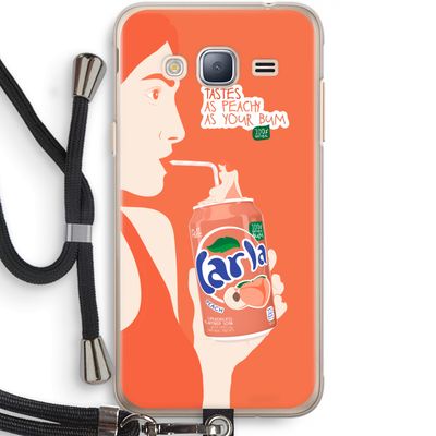 Peach please!: Samsung Galaxy J3 (2016) Transparant Hoesje met koord