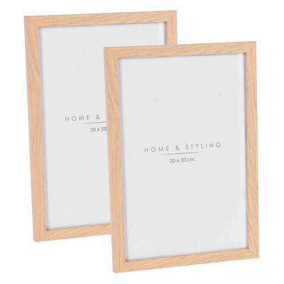 2x Stuks Houten fotolijsten geschikt voor een foto van 20 x 30 cm