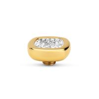 Melano Vivid Shiny Square Steentje Crystal Goud