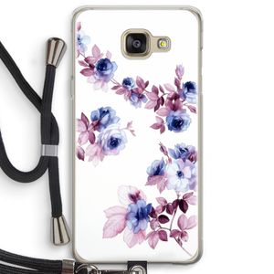 Waterverf bloemen: Samsung Galaxy A5 (2016) Transparant Hoesje met koord
