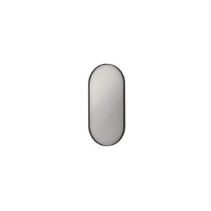 INK SP20 Spiegel - 40x4x80cm - ovaal - in stalen kader - aluminium zwart mat 8408950