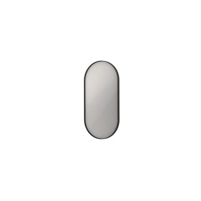 INK SP20 Spiegel - 40x4x80cm - ovaal - in stalen kader - aluminium zwart mat 8408950