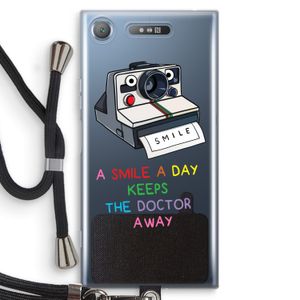 Smile: Sony Xperia XZ1 Transparant Hoesje met koord