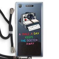 Smile: Sony Xperia XZ1 Transparant Hoesje met koord