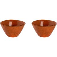 Palmer Schaal Rustique 15 cm 70 cl Oranje Stoneware 2 stuks