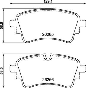 Remblokkenset, schijfrem BREMBO, u.a. für Audi