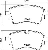 Remblokkenset, schijfrem BREMBO, u.a. für Audi