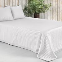 Dommelin Dommelin Sprei Chicago Satijn 300TC Wit 50x260 cm Dommelin Dommelin Sprei Chicago Satijn 300TC Wit 50x260 cm