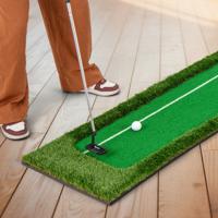 300 cm Golf Puttingmat Golf-Trainingsmat met 3 Golfballen en 2 Holegroottes Vouwbare Golf Oefenmat