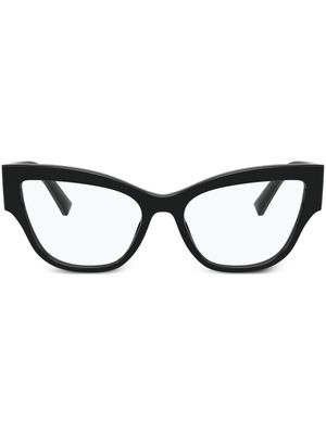 Dolce & Gabbana Eyewear lunettes de vue à logo imprimé - Noir