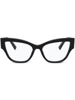 Dolce & Gabbana Eyewear lunettes de vue à logo imprimé - Noir