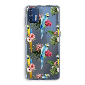 Kleurrijke papegaaien: Motorola Moto G9 Plus Transparant Hoesje