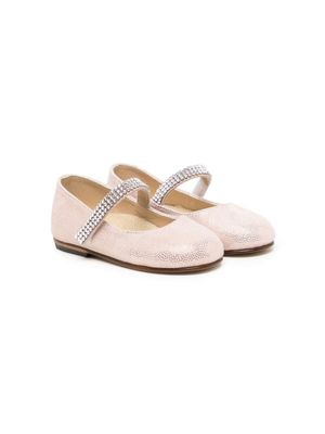 BabyWalker ballerines à ornements en cristal - Rose