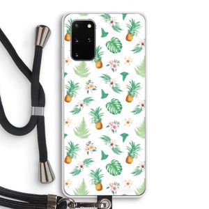 Ananas bladeren: Samsung Galaxy S20 Plus Transparant Hoesje met koord