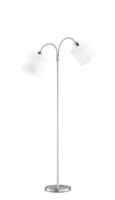 Fischer & Honsel Dubbele leeslamp Cozy met witte kap 40326 - thumbnail