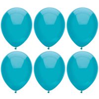 Ballonnen verjaardag/thema feest - 200x stuks - turquoise blauw 29 cm - Ballonnen - thumbnail