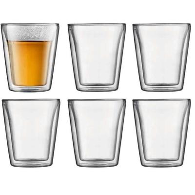 BODUM CANTEEN Set 6 dubbele wandlenzen 0,2 l transparant
