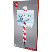 Kerstverlichting figuur - North Pole bord - H78 cm - LED verlichting voor in de tuin - thumbnail