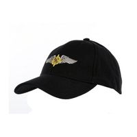 Zwarte baseball cap met propellers