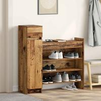 Schoenenkast met lade Oud hout 100.5 x 28 x 100 cm Bewerkt hout