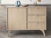 Commode MYENNO 1 deur 3 lades beige - thumbnail