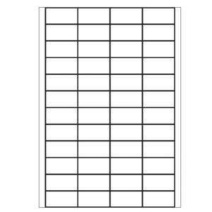 A4 etiketten 48 x 24,75 mm wit 100 vel Sorex