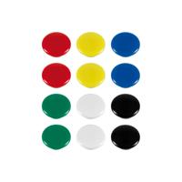 Ronde koelkast whiteboard magneten - 48x stuks - 20 mm - gekleurd - Hobby en kantoorartikelen