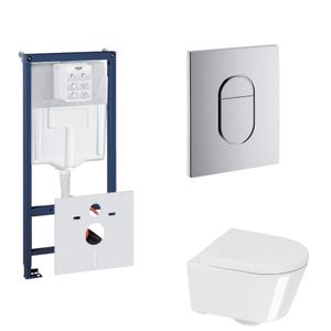 Grohe Rapid SL Toiletset set04 Calitri Urby Compact met Grohe Arena of Skate drukplaat