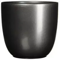 Mica Decorations bloempot Tusca rond 12x11 cm antraciet - thumbnail