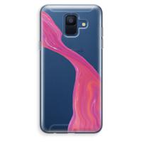 Paarse stroom: Samsung Galaxy A6 (2018) Transparant Hoesje