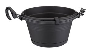 Bloempot Green basics hangschaal 28 cm living black - Elho