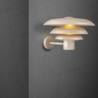 Buitenlamp voordeur E27 fitting glas &apos;Kurnos 35&apos; Beige design modern