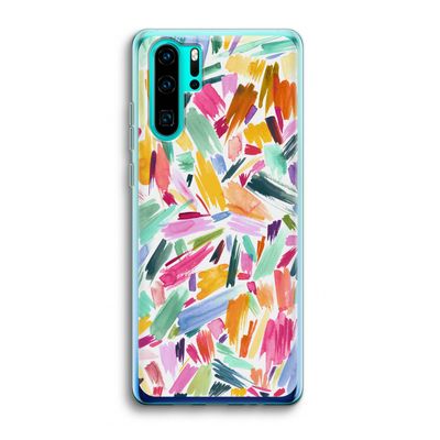 Watercolor Brushstrokes: Huawei P30 Pro Transparant Hoesje