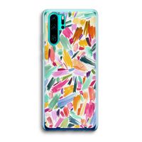 Watercolor Brushstrokes: Huawei P30 Pro Transparant Hoesje