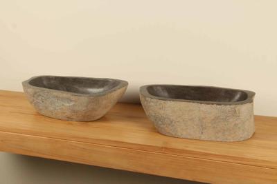 Waschbecken Flussstein Satz RL060303AB, 51x28x15 cm