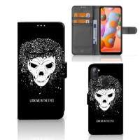 Telefoonhoesje met Naam Samsung Galaxy M11 | A11 Skull Hair