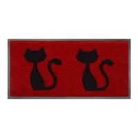 MD Entree - Schoonloopmat - Emotion XS - Cats Red - 40 x 80 cm