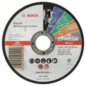 Bosch Accessories 2608602383 2608602383 Doorslijpschijf recht 125 mm 1 stuk(s) Staal