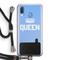 Queen zwart: Samsung Galaxy A40 Transparant Hoesje met koord