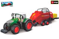 Burago tractor Fendt 1050 Vario met balenpers 18-31663 - thumbnail