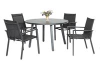 Diningset Pinerolo Chieri Grey Oosterik Home - Oosterik home