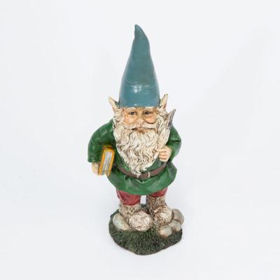 Tuinkabouter met veer en geel boek - Oosterik home