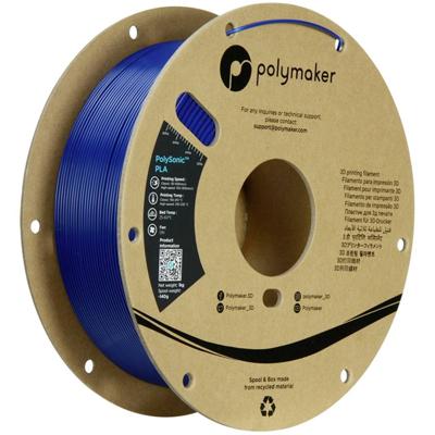 Polymaker PA12004 Filament Polymaker PolySonic™ PLA blue High Speed PLA / 1.75 mm / 1kg Filament PLA kunststof Highspeed filament 1.75 mm 1000 g Blauw