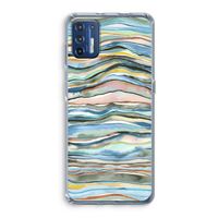Watercolor Agate: Motorola Moto G9 Plus Transparant Hoesje