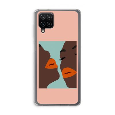 Orange lips: Samsung Galaxy A12 Transparant Hoesje
