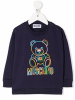 Moschino Kids sweat à motif Teddy Bear - Bleu - thumbnail