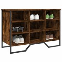 VidaXL Schoenenkast 90x38x61,5 cm bewerkt hout gerookt eikenkleurig