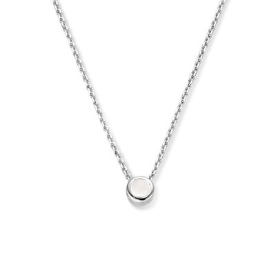 Ketting Geboortesteen juni zilver-maansteen 41-45 cm