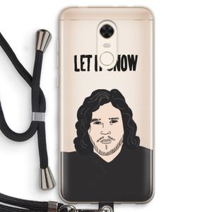 Let It Snow: Xiaomi Redmi 5 Transparant Hoesje met koord
