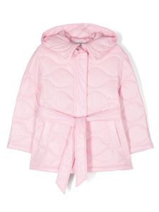 Monnalisa veste matelassée à capuche - Rose